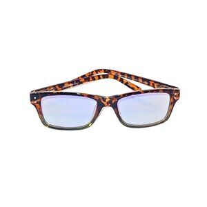 JONES NEW YORK WOMEN'S CHEETAH BLUE LIGHT BLOCKING GLASSES W/ SPRING HINGES